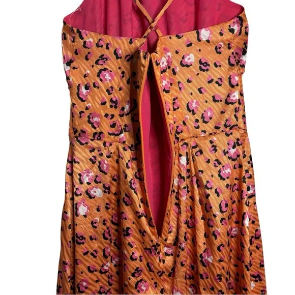 NWT CHRISTAIN SIRIANO Women’s Animal Print Halter Dresss 4 - Picture 6 of 13